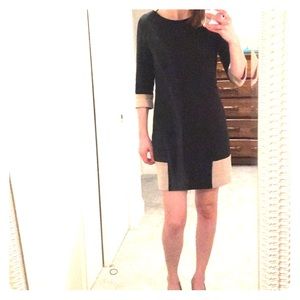 Banana Republic Black and Beige block dress size 4
